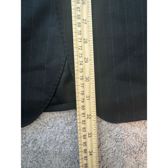 Yves Saint Laurent 100% Wool Pinstripe Sport Coat Blazer Jacket Size 44R Black - Picture 16 of 16